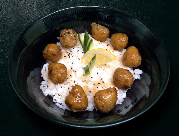 accompagnement-riz-vinaigre-boulettes-de-poulet-restaurant-japonais-saint-brieuc-commander-sur-place-a-emporter
